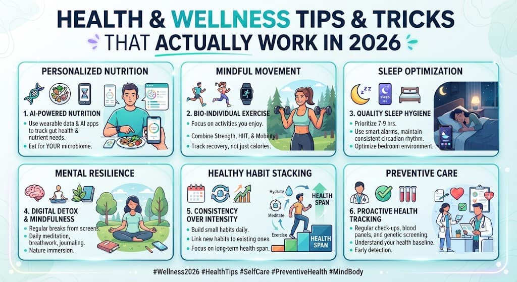 Health and wellness Tips&Tricks that actually work in 2026