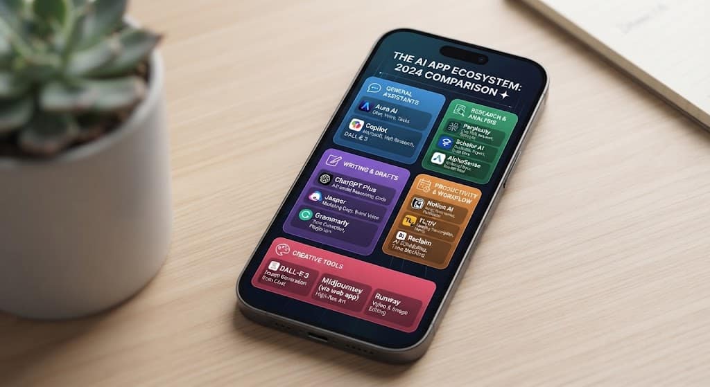 Comparison of the best AI apps for iPhone
