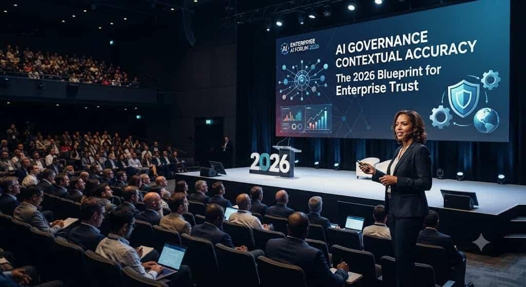 AI governance contextual accuracy framework diagram showing enterprise context layers and knowledge graphs for 2026 compliance