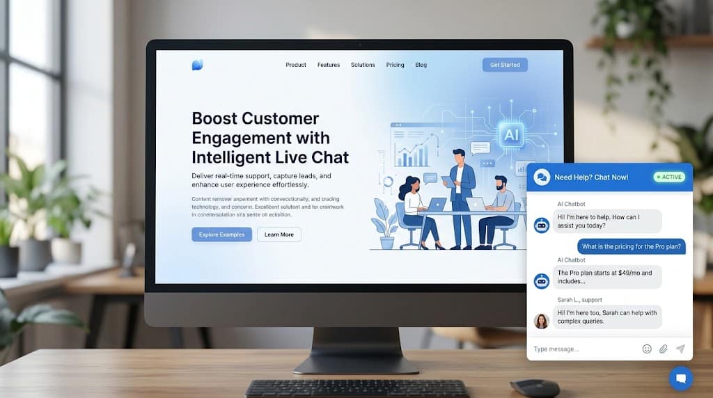 Live Chat Website Examples